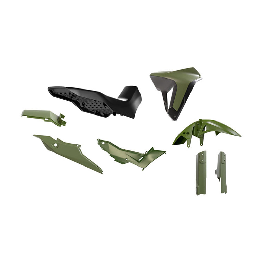 PLASTICS KIT RTECH 6 PIECE NAVY GREEN BLACK HONDA XLV750 TRANSALP