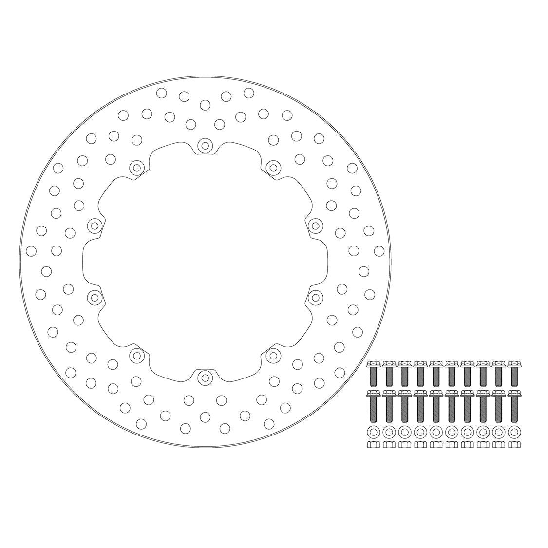 BRAKE DISC FRONT OR REAR MOTO MASTER HALO 285MM BMW