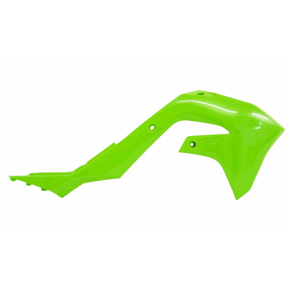 RADIATOR SHROUDS RTECH FLURO GREEN KAWASAKI KX450F 19-23 KX250F 21-24