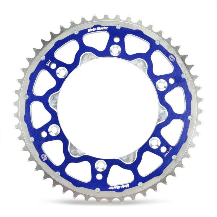 SPROCKET REAR MOTO MASTER FUSION DUAL RING 51T BLUE YAMAHA TTR WR YZ