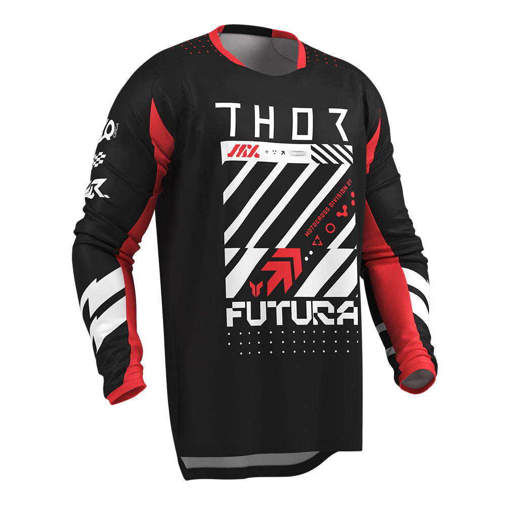 THOR MX JERSEY LAUNCHMODE FUTURA BLACK/RED