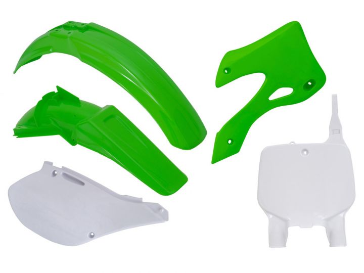 PLASTICS KIT RTECH 5 PIECE OEM COLOURS KAWASAKI KX125 250 99-02