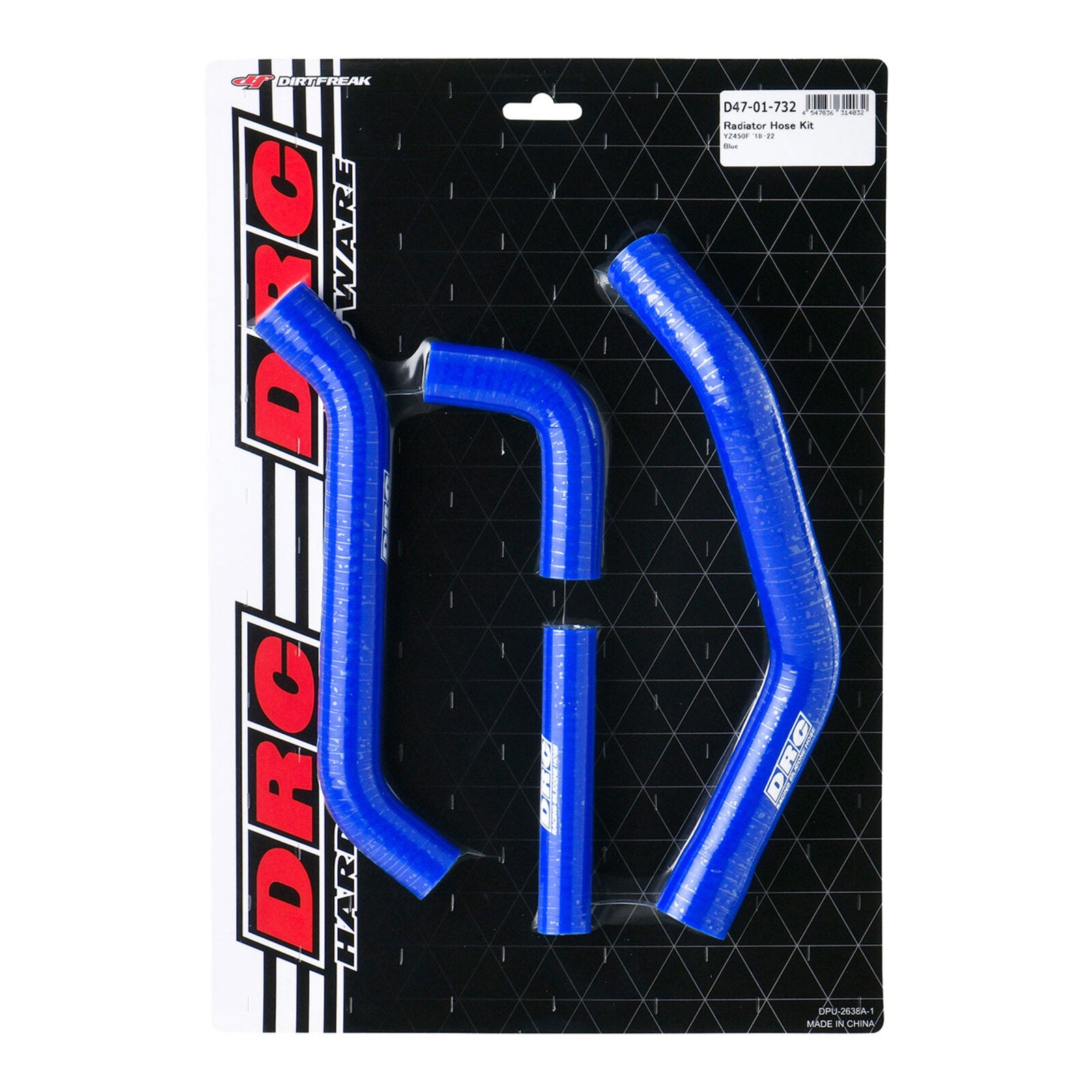 DRC Silicone Radiator Hose Kit - Yamaha YZ450F (2018โ2022) - Blue