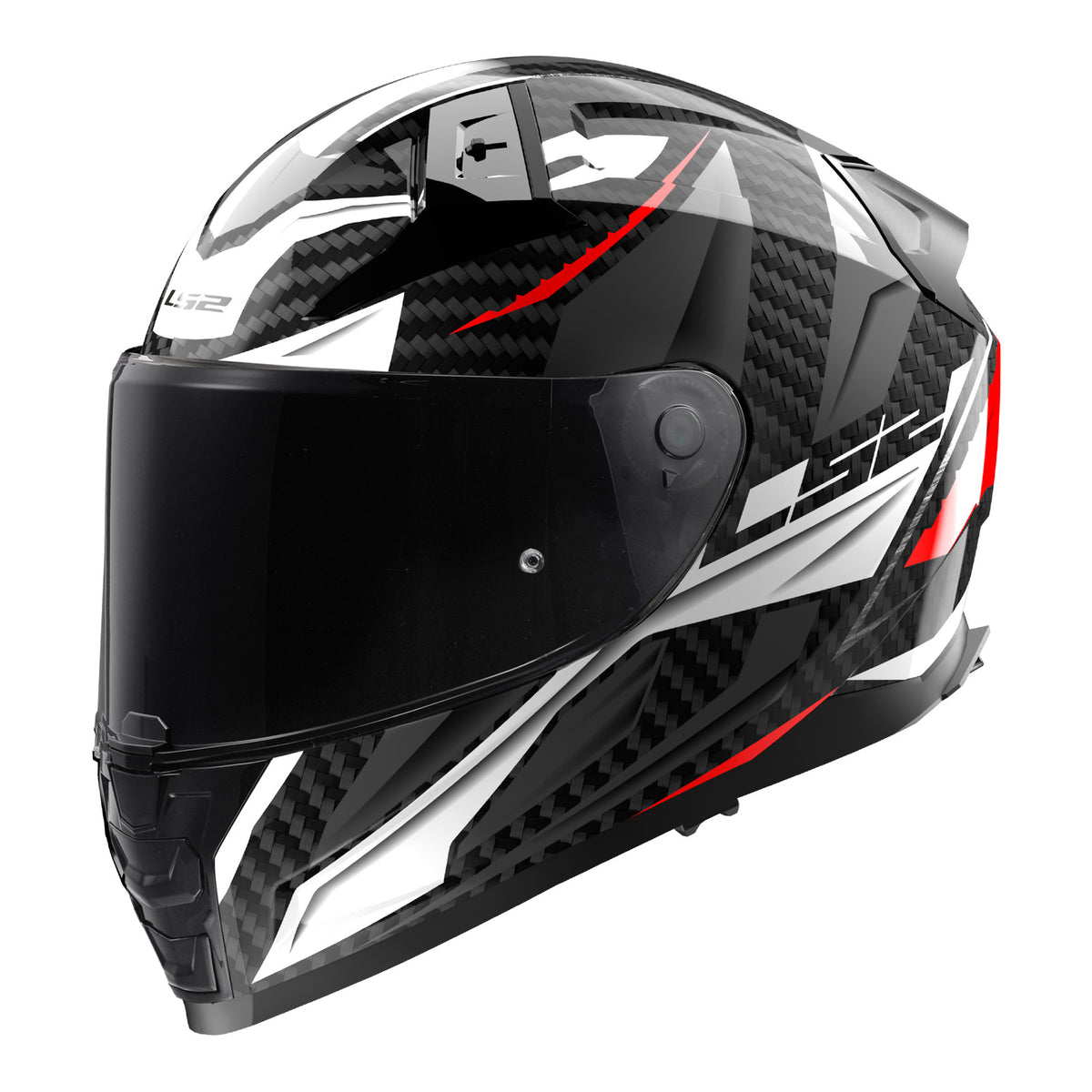LS2 FF811 Vector II Carbon Savage Helmet - White / Red / Grey