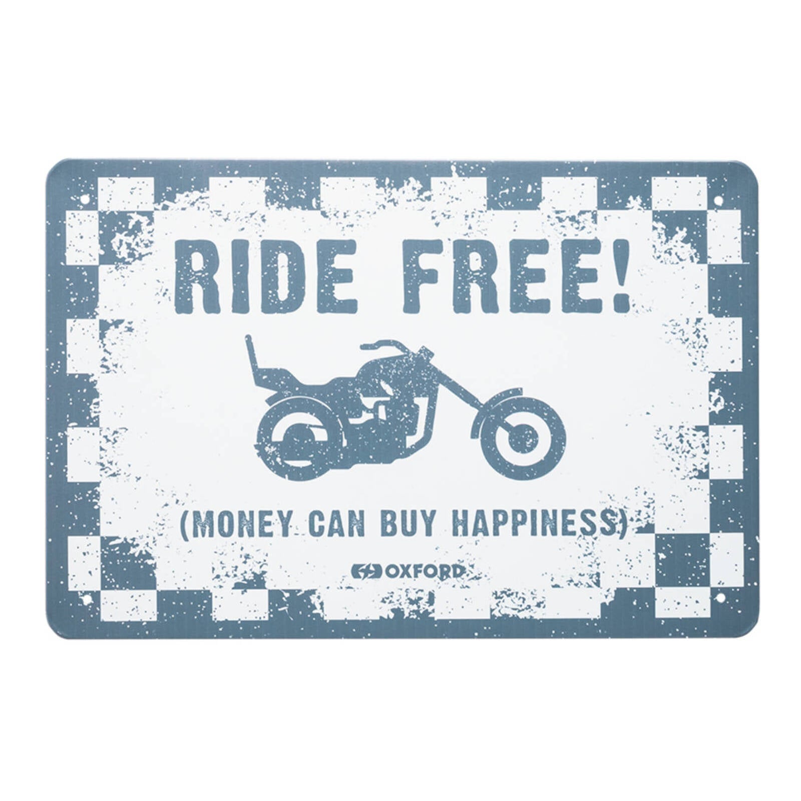 Oxford Garage Metal Sign: Ride Free
