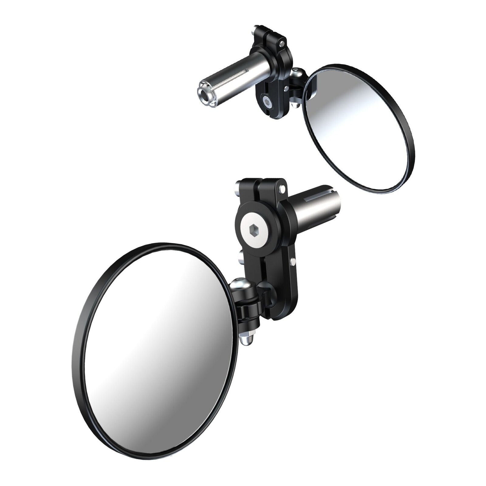 Oxford Fold Away Mirror - Black - PAIR