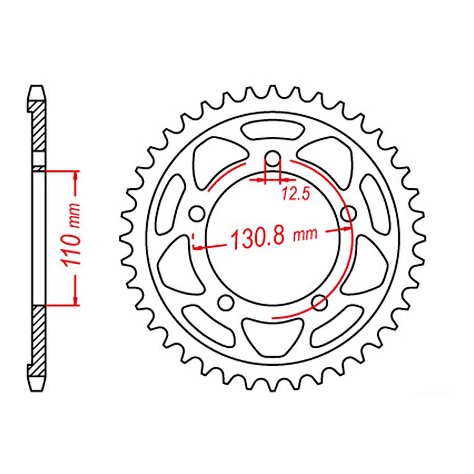 MTX 007 Steel Rear Sprocket #525