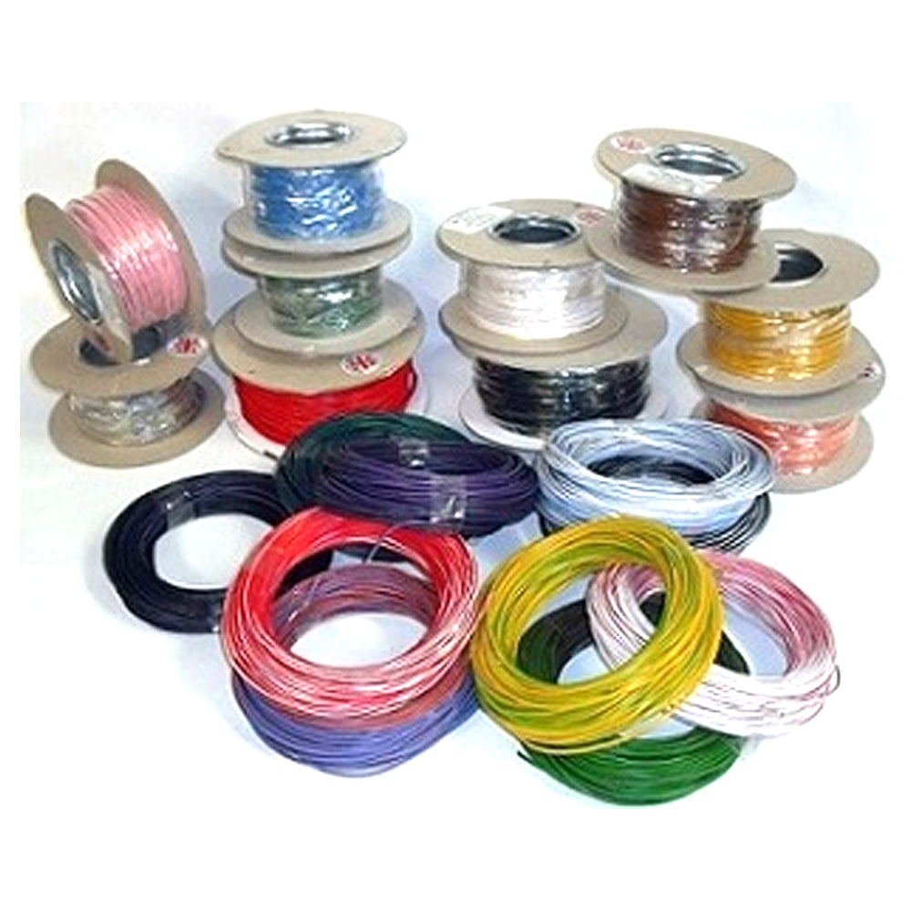 BIKER'S TOOLBOX 1MM SINGLE COLOUR WIRE - BROWN PER METRE