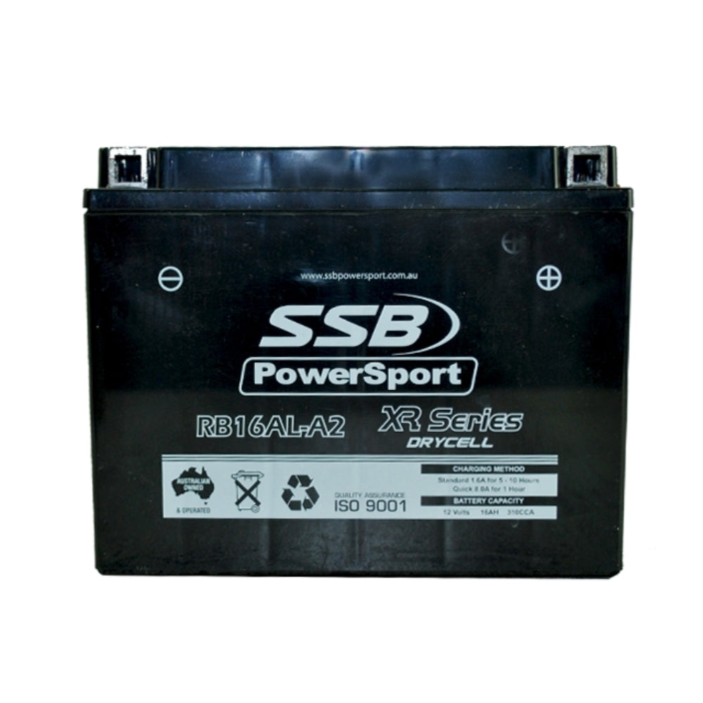 MOTORCYCLE AND POWERSPORTS BATTERY (YB16AL-A2) AGM 12V 16AH 310CCA BY SSB HIGH PERFORMANCE