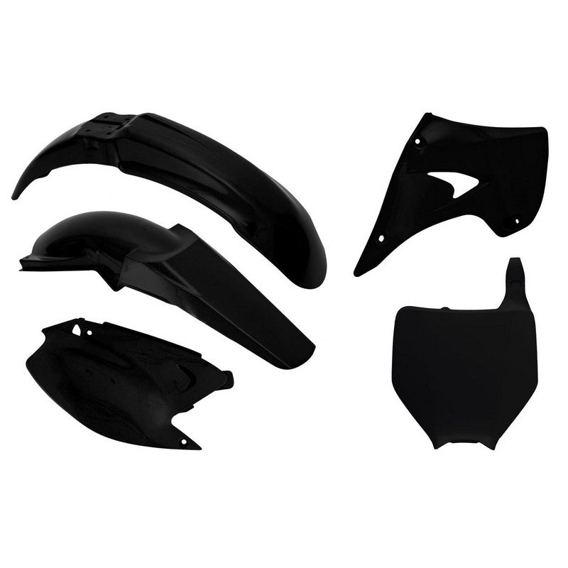 PLASTICS KIT RTECH 5 PIECE BLACK KAWASAKI KX125 250 03-09
