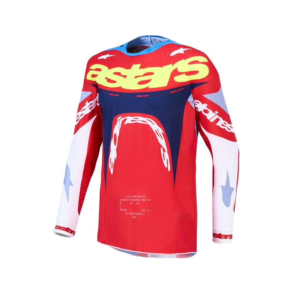 Supertech Dyna Jersey Fire Red/White/Navy/Blue