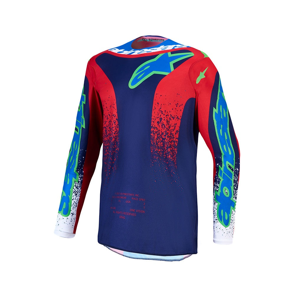 Fluid Drag Jersey Blue/Navy/Fire Red/White