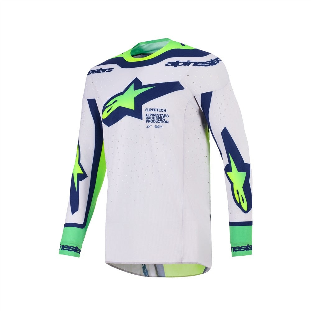 Supertech Vista Jersey - Light Gray/Yellow Fluoro/Blue