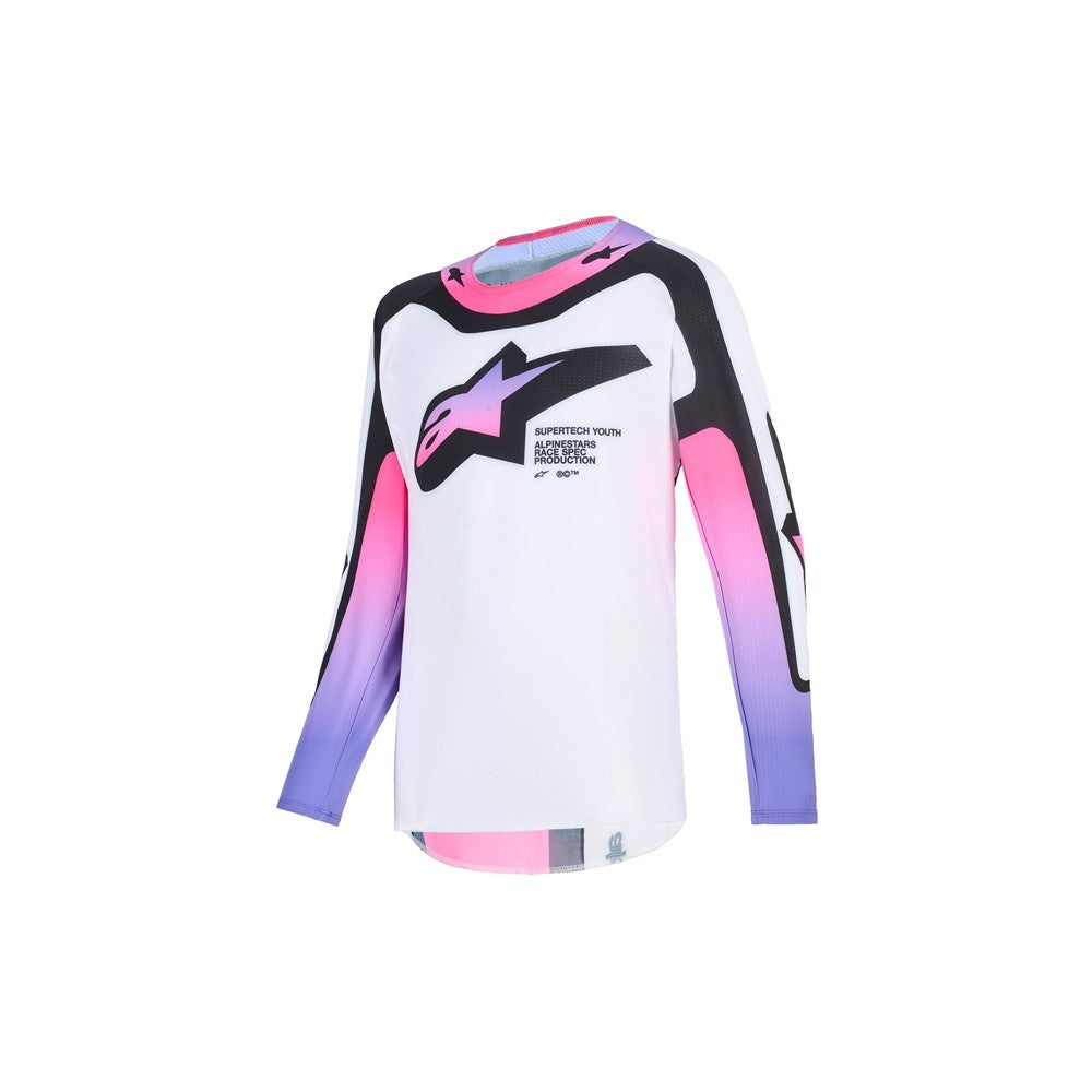 Youth Supertech Vista Jersey White/Purple/Black