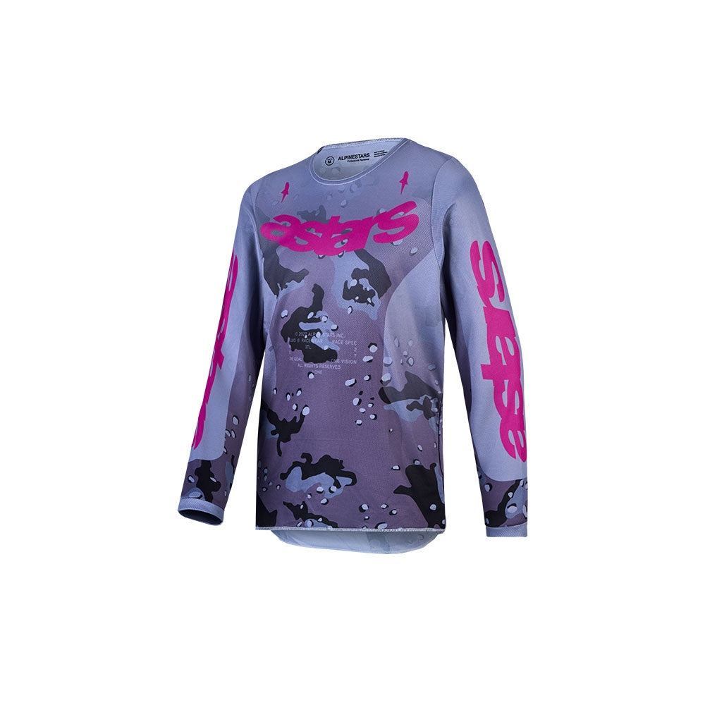 Youth Fluid Lone Jersey Gray Camo/Purple
