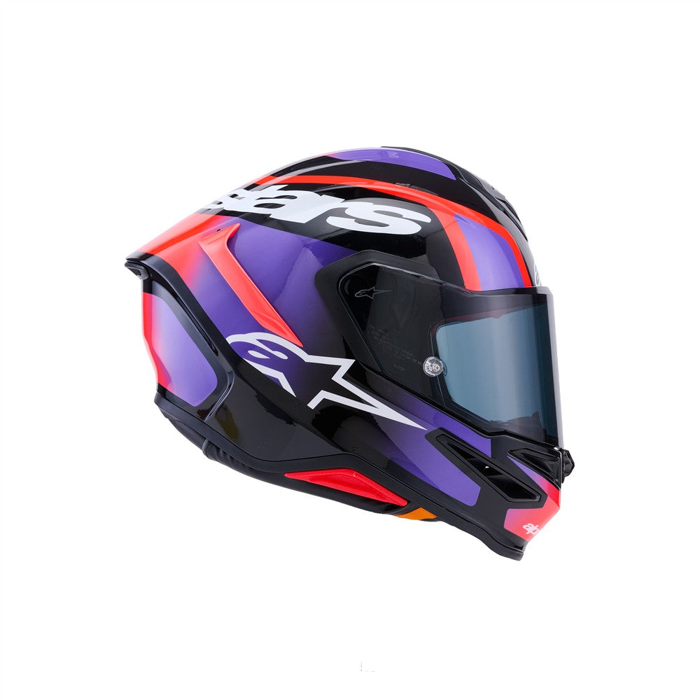 Supertech R7 Helmet Lumen Black/Purple/Red Fluoro/White Gloss