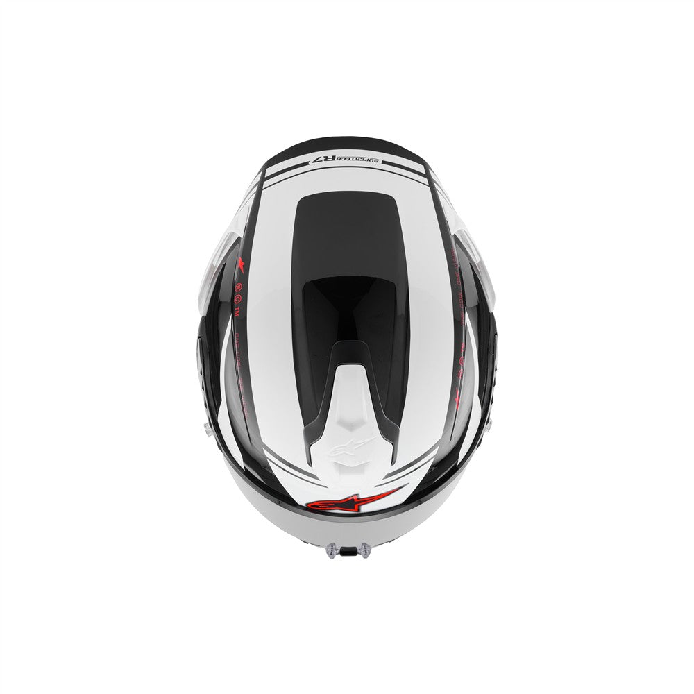 Supertech R7 Helmet A-Core Black/White/Red Gloss
