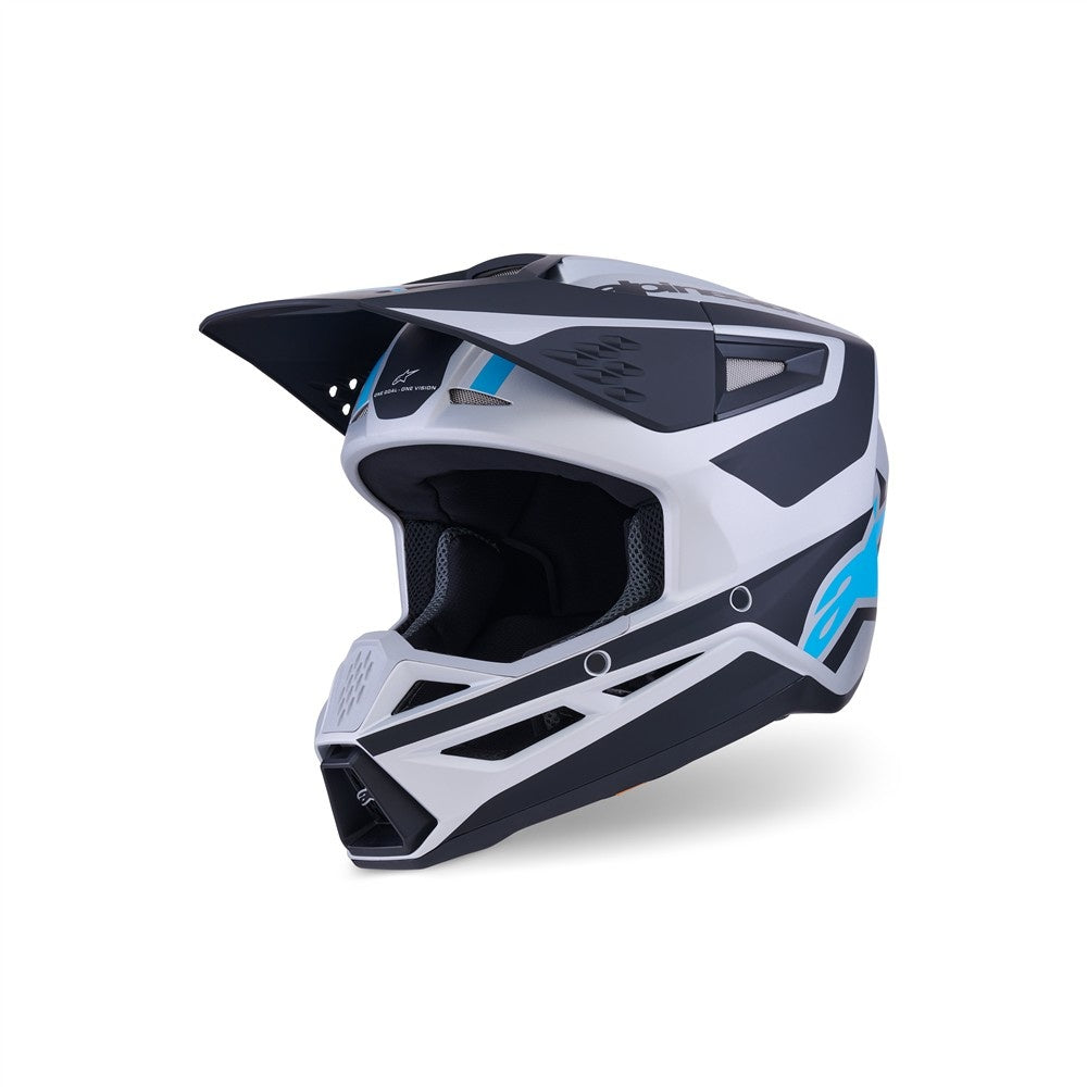 S-M3 Heat Helmet Silver/Blue/Black Matte
