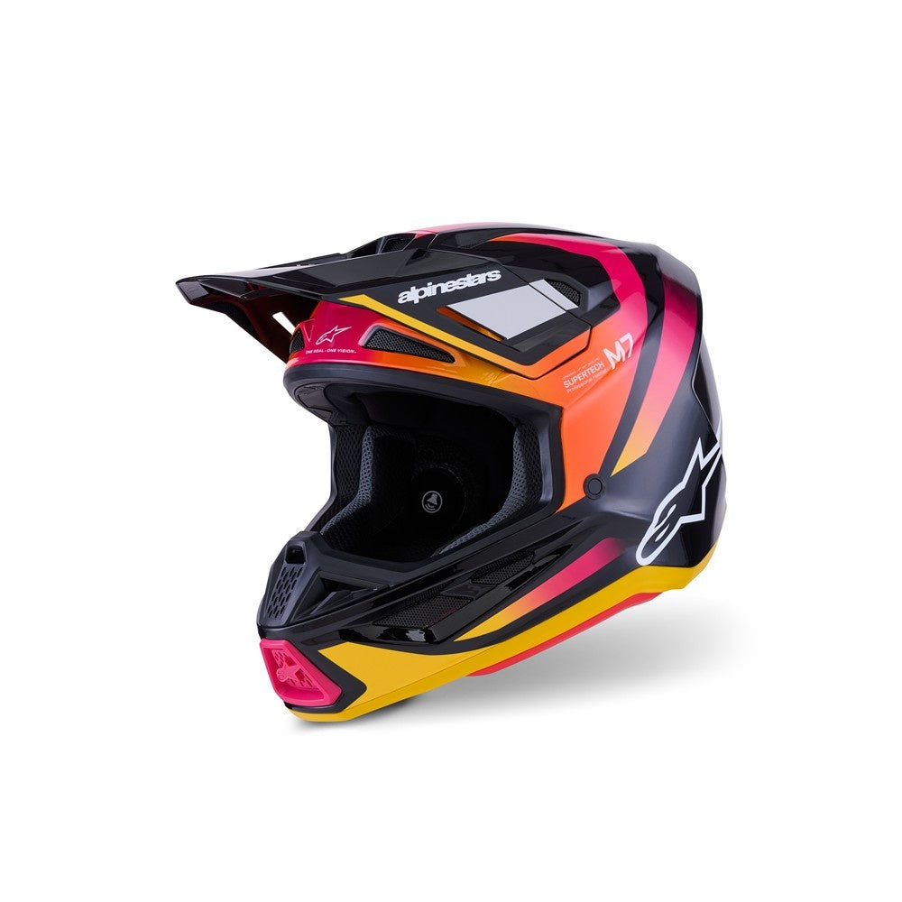 S-M7 Rise Helmet Black/Yellow Fluoro/Pink Gloss