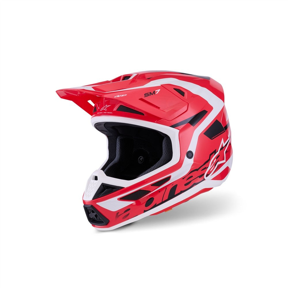 S-M7 Deed Helmet Red/Black/White Gloss