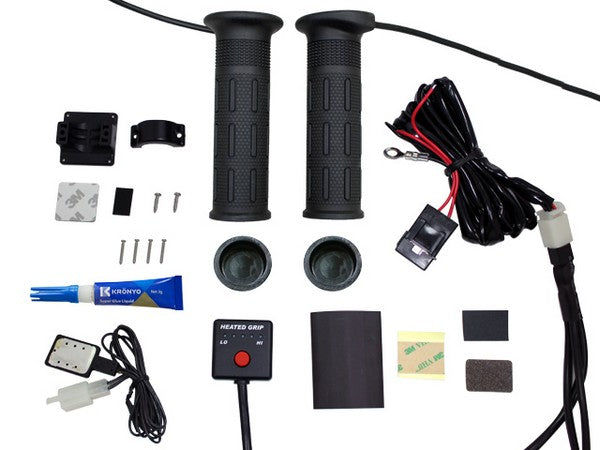 HOT GRIPS ATV: HEATED GRIPS 5 STEPDIGITAL SWITCH 7/8+7/8 L:134MM,12A 35W