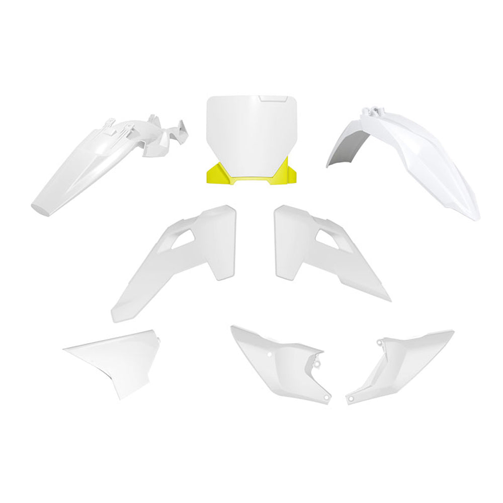 PLASTICS KIT RTECH 6 PIECE WHITE YELLOW GREY HUSQVARNA TC85 2025