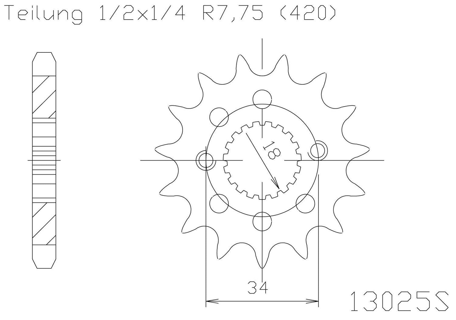 SPROCKET FRONT MOTO MASTER STEEL 15T HONDA CRF150F 07-24 CRF150R 07-23