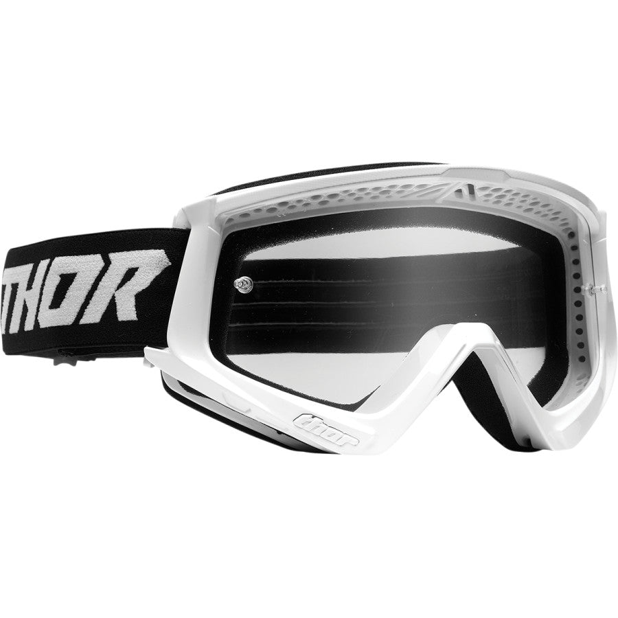 GOGGLES S26 THOR MX COMBAT RACER WHITE/BLACK