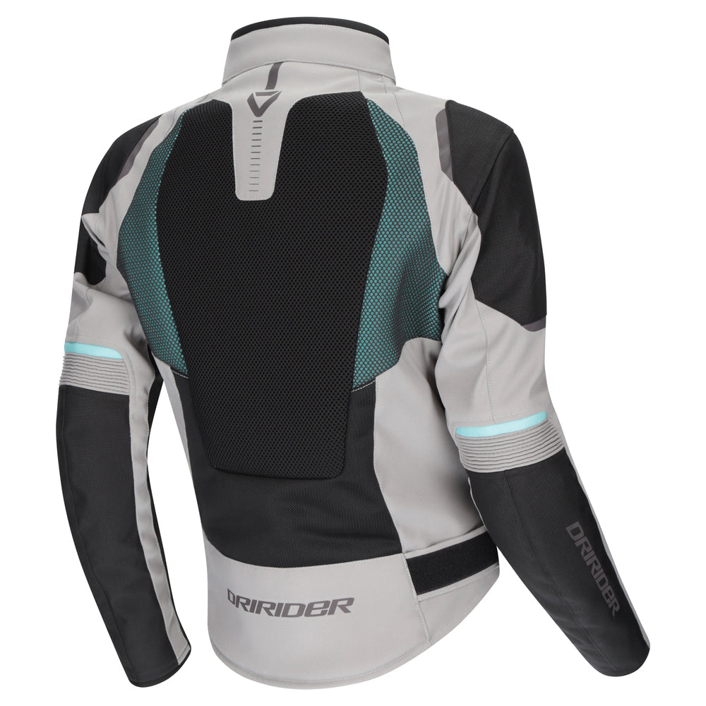 Dririder Air-Ride Pro Womens Jacket Grey Black Teal