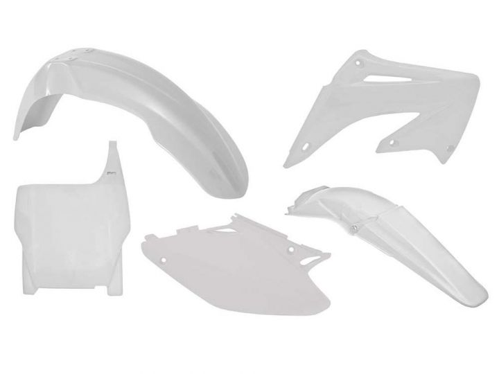 PLASTICS KIT RTECH 5 PIECE WHITE HONDA CR125R CR250R 04-07