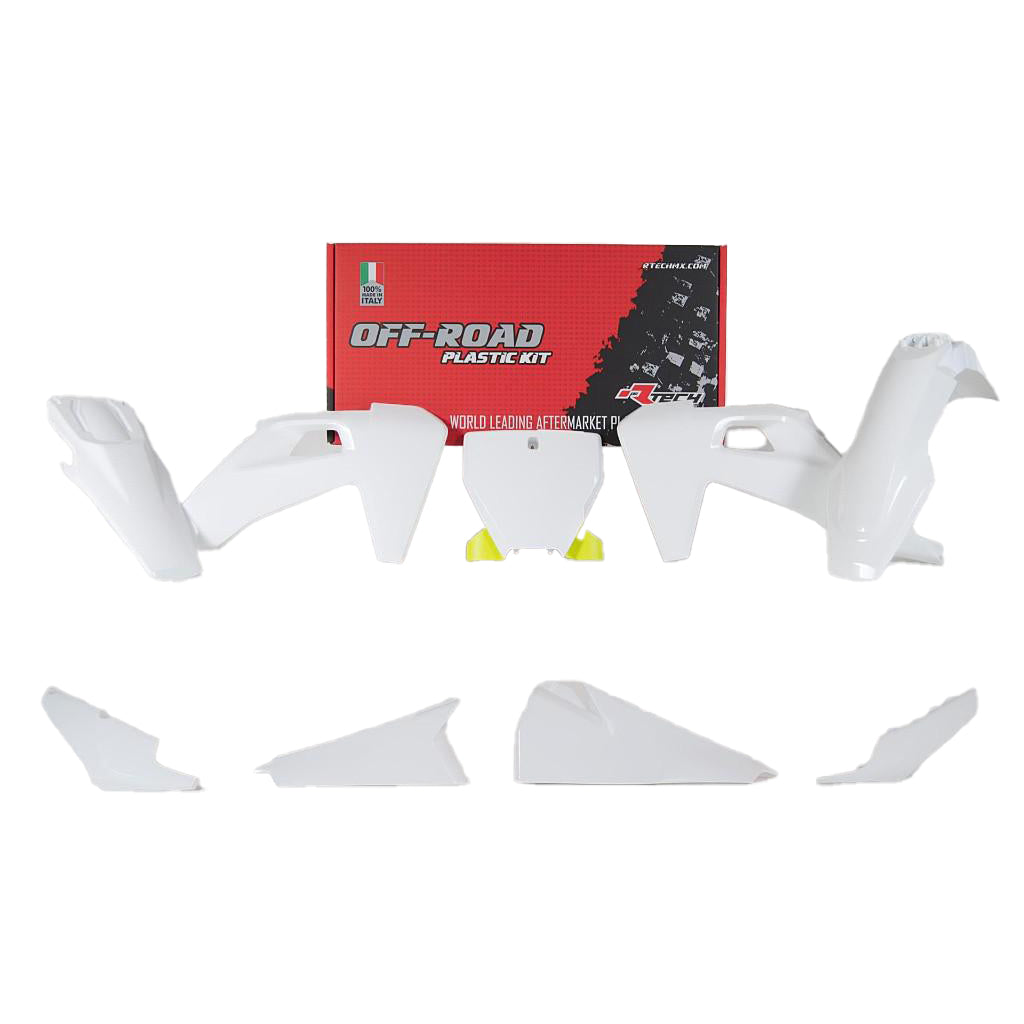 PLASTICS KIT RTECH 6 PIECE WHITE YELLOW HUSQVARNA FC FX TC TX