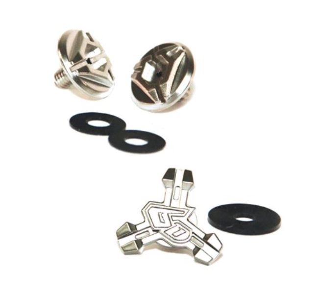 6D ATR-B Visor Screw Set Chrome