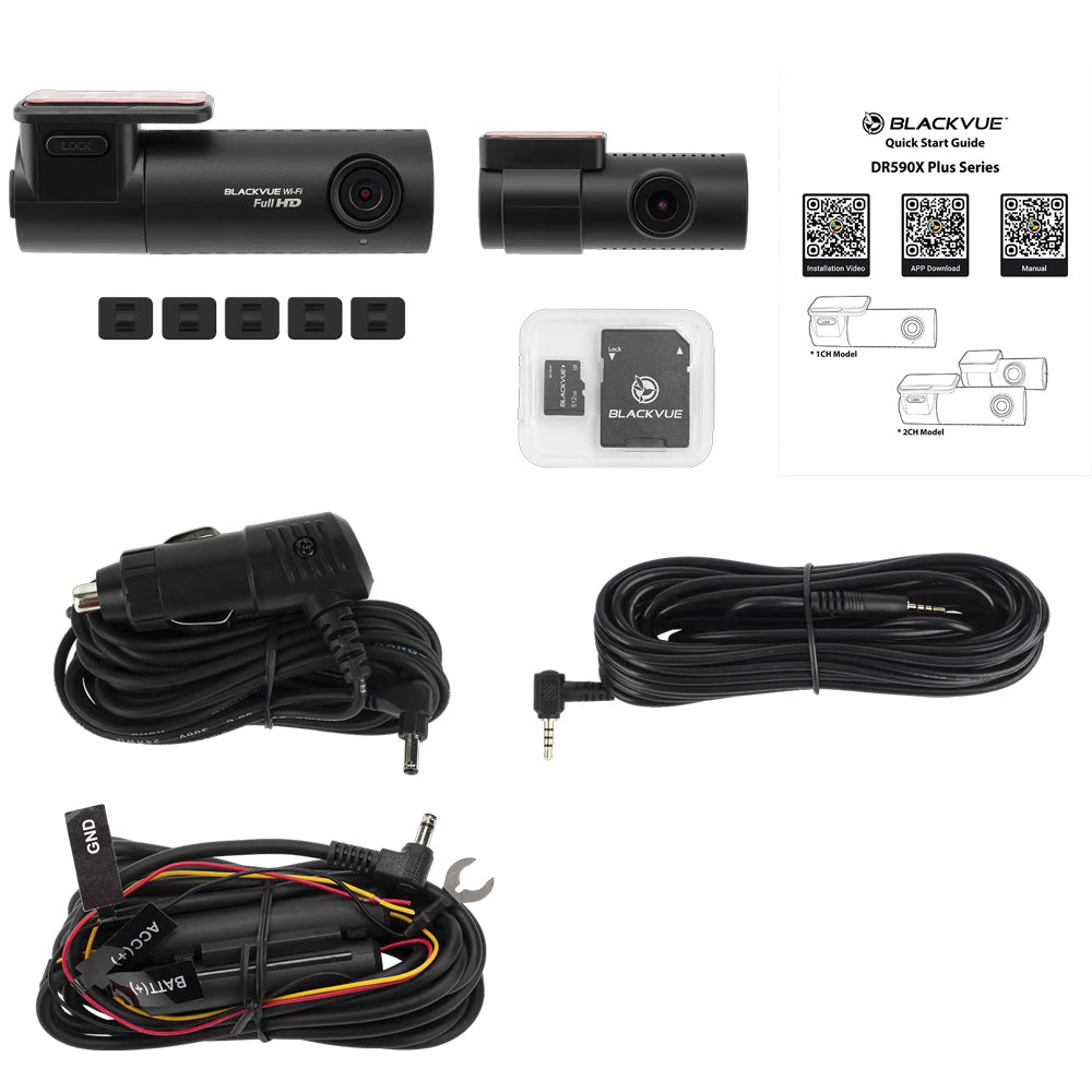 BLACKVUE DR590X-2CH FULL HD DASHCAM 32GB MICRO SD CARD