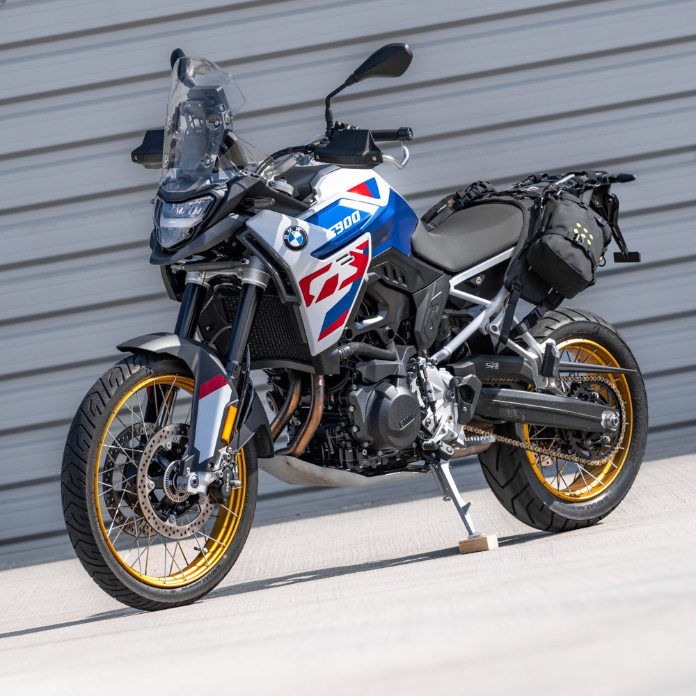 Bike fitted with the Kreiga OS-BASE and OS-Adventure Packs