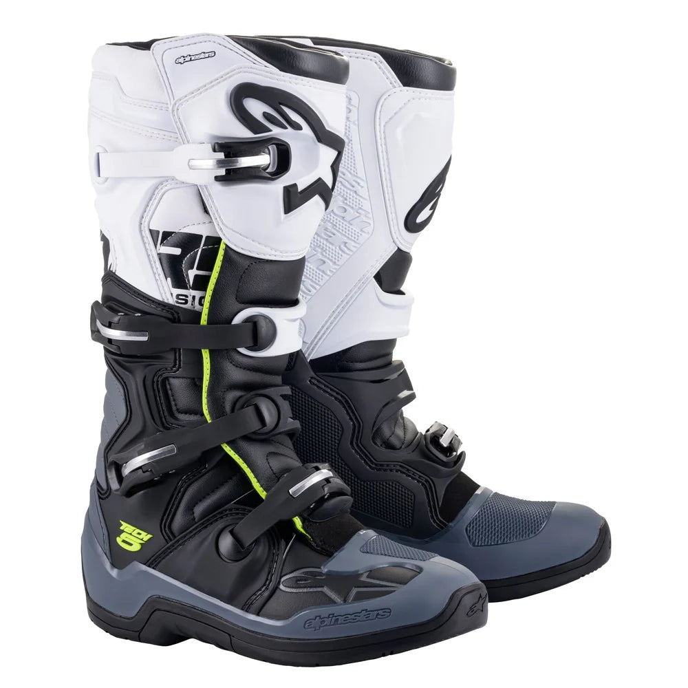 Tech-5 MX Boots Black/Dark Gray/White