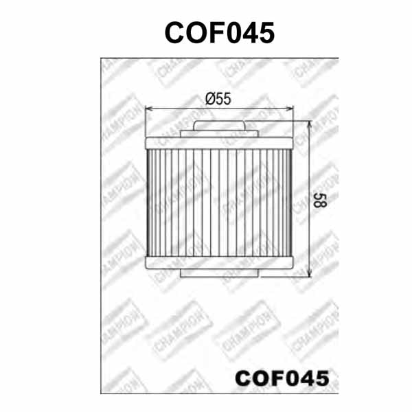 COF045 Champion Oil Filter pic - SEE ALSO CH-X302/301 (HF145)