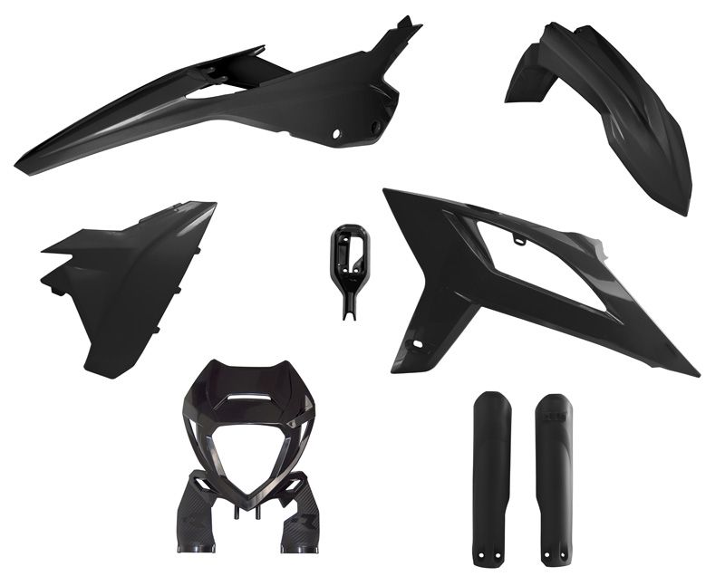 PLASTICS KIT RTECH 6 PIECE BLACK BETA 125RR 200RR 250RR 300RR 350RR 390RR 430RR 450RR 480RR 20-22