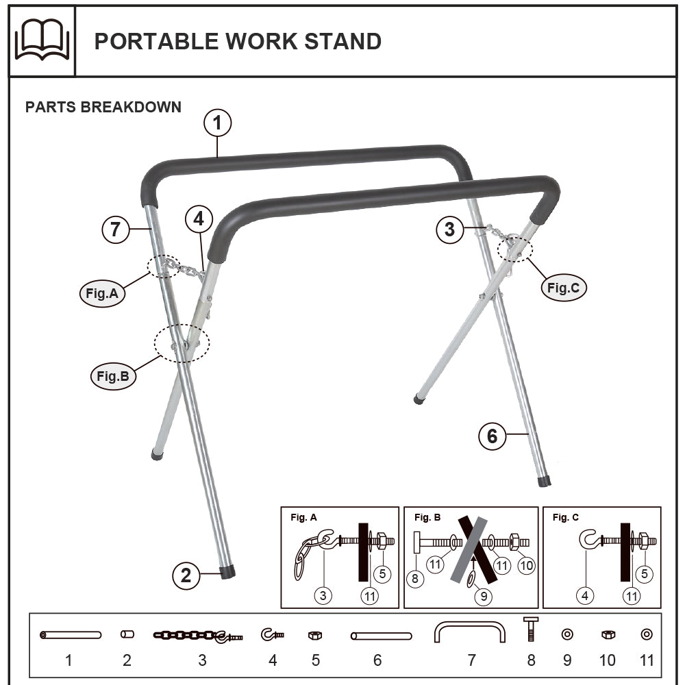 EDS AUTO PORTABLE WORK STAND SPARE RUBBER FOOT SINGLE