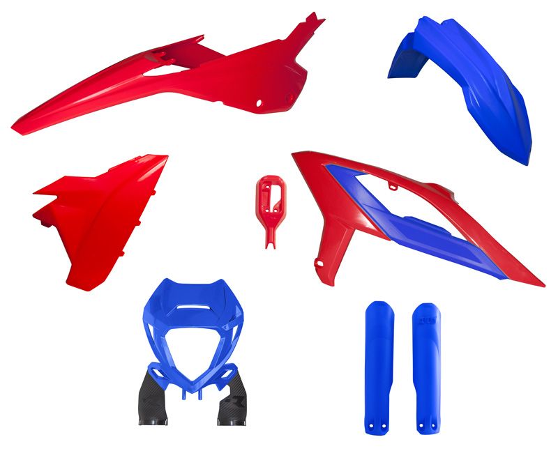 PLASTICS KIT RTECH 6 PIECE RED BLUE BETA 125RR 200RR 250RR 300RR 350RR 390RR 430RR 480RR 23-ON