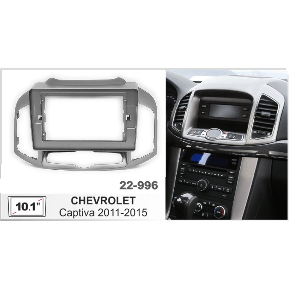 FITTING KIT 10.1" DASH CHEVROLET / HOLDEN CAPTIVA 7 - 2011 - 2015 (SILVER)