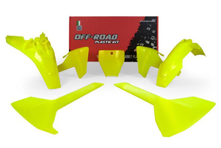 PLASTICS KIT RTECH 5 PIECE NEON YELLOW HUSQVARNA TC85 18-ON