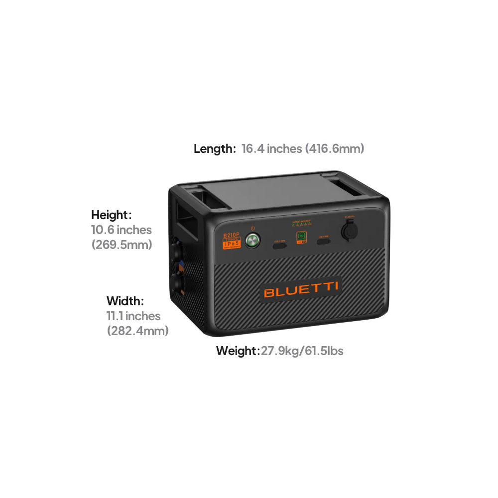 BLUETTI B210P EXPANSION BATTERY & USB/12VDC UPS POWER STATION | 2150WH