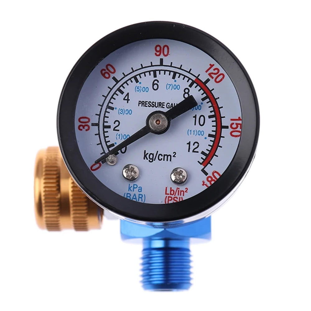 FORMULA AIR REGULATOR WITH PRESSURE GAUGE BLUE
