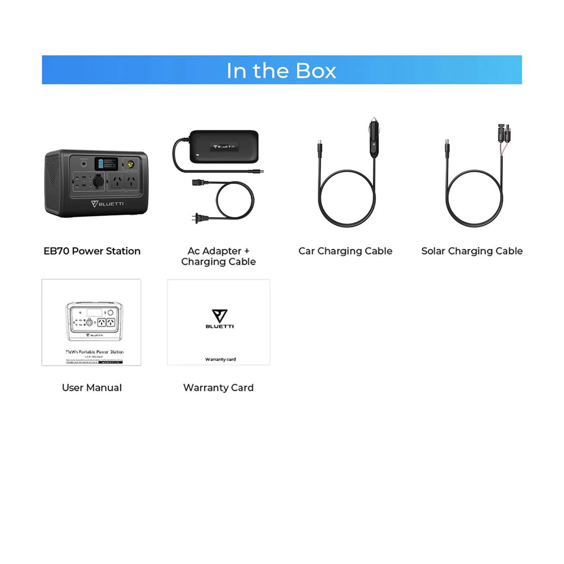 BLUETTI EB70 PORTABLE POWER STATION | 1000W (1400W SURGE) 716WH