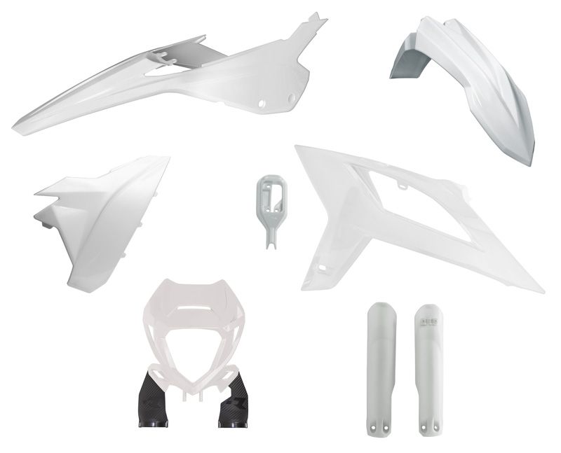 PLASTICS KIT RTECH 6 PIECE WHITE BETA 125RR 200RR 250RR 300RR 350RR 390RR 430RR 450RR 480RR 20-22