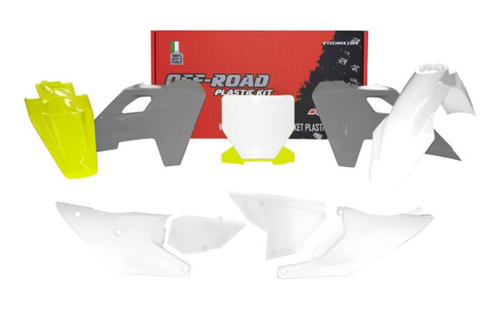 PLASTICS KIT RTECH 7 PIECE WHITE YELLOW HUSQVARNA TX FC FX TX