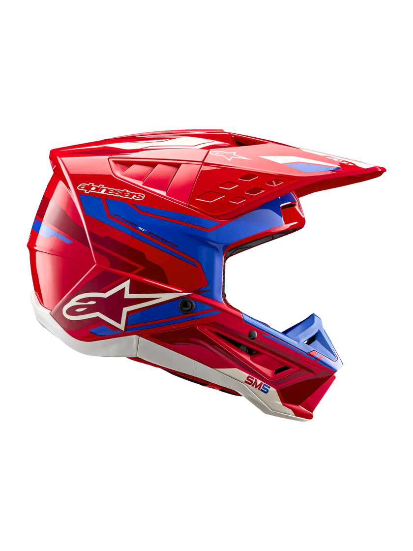 S-M5 Action 2 Helmet Bright Red/Blue Gloss