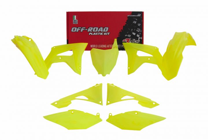 PLASTICS KIT RTECH 6 PIECE FLURO YELLOW HONDA CRF250R 19-21 CRF450R 19-20