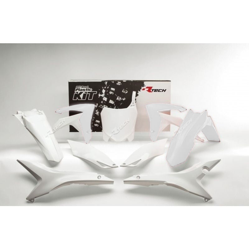 PLASTICS KIT RTECH 6 PIECE REVOLUTION WHITE HONDA CRF250R 22-ON CRF450R 21-ON