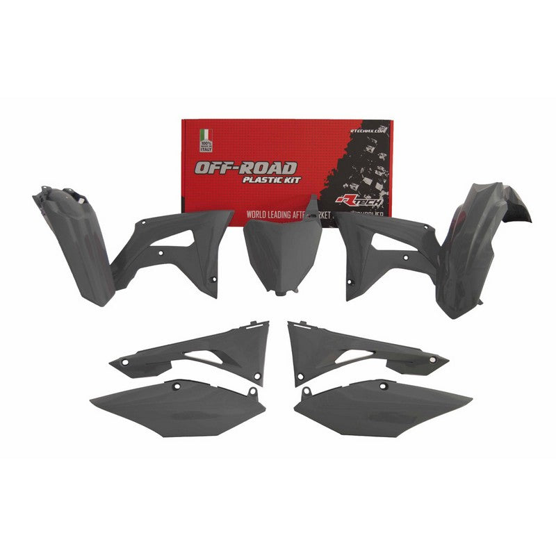 PLASTICS KIT RTECH 6 PIECE QUANTUM GREY HONDA CRF250R 19-21 CRF450R 19-20